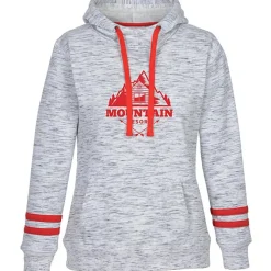 J. America Melange Stripe Sleeve Hoodie - Ladies' - Screen