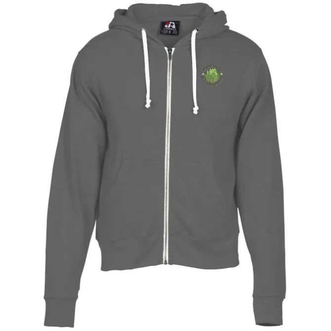 J. America Tri-Blend Full-Zip Hoodie - Embroidered