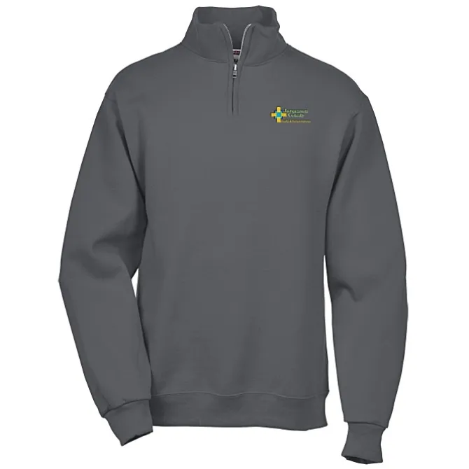 Jerzees NuBlend 1/4-Zip Sweatshirt - Embroidered