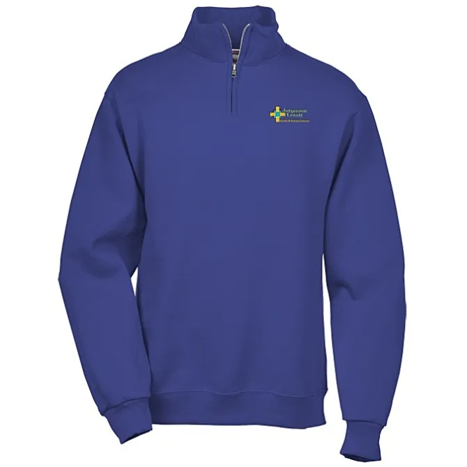 Jerzees NuBlend 1/4-Zip Sweatshirt - Embroidered