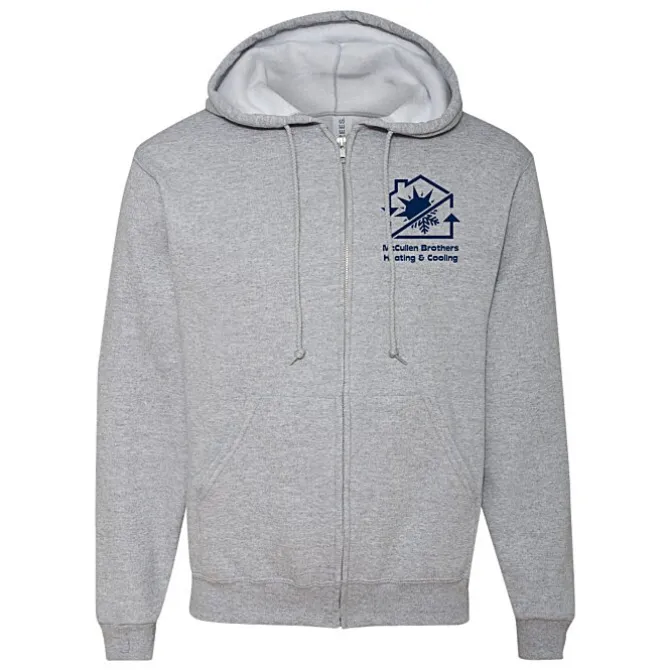 Jerzees Rugged Fleece Full-Zip Hooded Sweatshirt - Screen