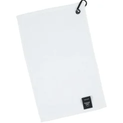 Junior League Golf Towel with Carabiner - White