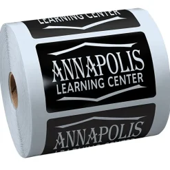 Lapel Sticker by the Roll - Rectangle - 3-1/2 inches x 2-3/16 inches