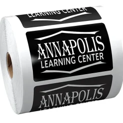Lapel Sticker by the Roll - Rectangle - 3-1/2 inches x 2-3/16 inches