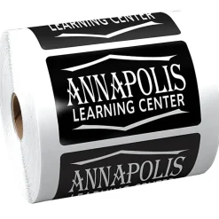 Lapel Sticker by the Roll - Rectangle - 3-1/2 inches x 2-3/16 inches