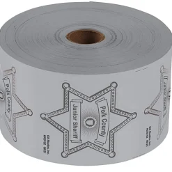 Lapel Sticker by the Roll - Sheriff Badge