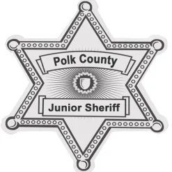 Lapel Sticker by the Roll - Sheriff Badge