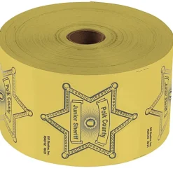 Lapel Sticker by the Roll - Sheriff Badge