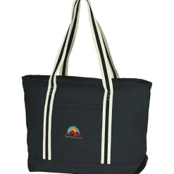 Large Cotton Canvas Admiral Tote - Embroidered