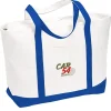 Large Heavyweight Cotton Canvas Tote - Embroidered