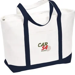 Large Heavyweight Cotton Canvas Tote - Embroidered