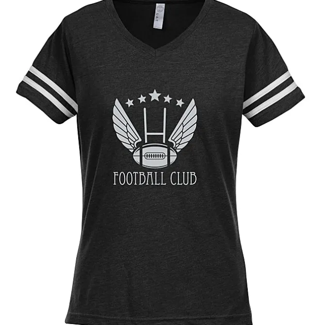 LAT Fine Jersey Football T-Shirt - Ladies' - Screen