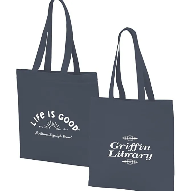 Life is Good Color Cotton Sheeting Tote - Sun