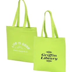 Life is Good Color Cotton Sheeting Tote - Sun