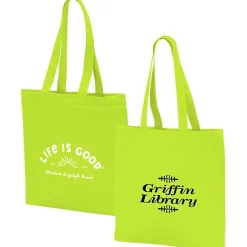 Life is Good Color Cotton Sheeting Tote - Sun