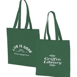 Life is Good Color Cotton Sheeting Tote - Sun