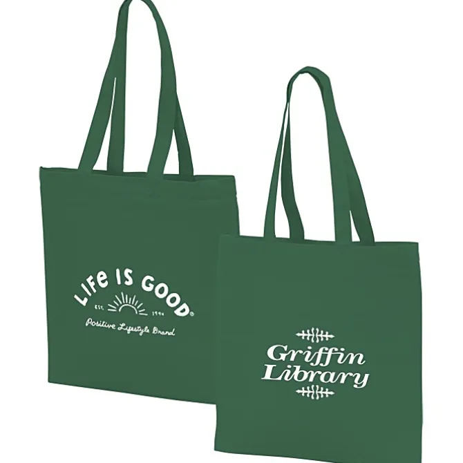 Life is Good Color Cotton Sheeting Tote - Sun