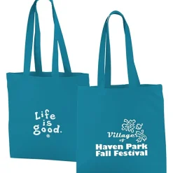 Life is Good Color Cotton Sheeting Tote - LIG