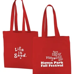 Life is Good Color Cotton Sheeting Tote - LIG