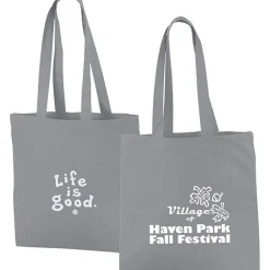 Life is Good Color Cotton Sheeting Tote - LIG