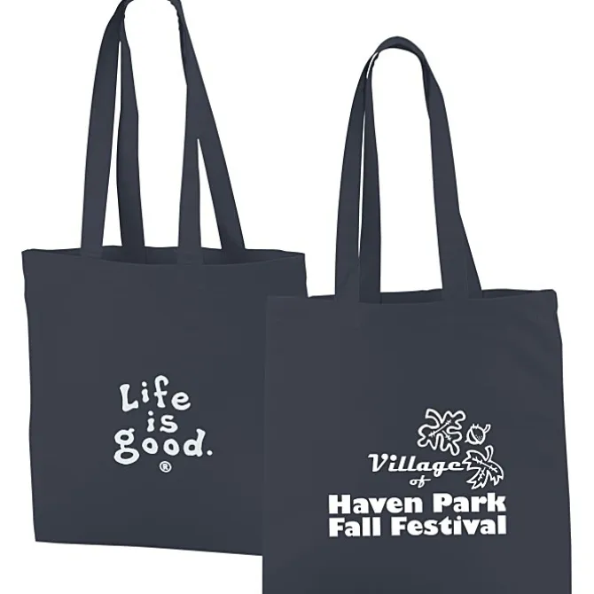Life is Good Color Cotton Sheeting Tote - LIG