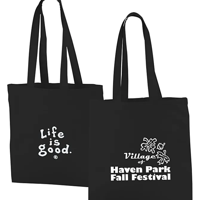 Life is Good Color Cotton Sheeting Tote - LIG