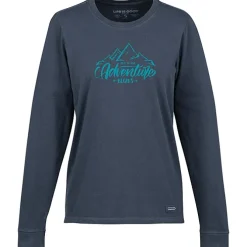 Life is Good Crusher Long Sleeve Tee - Ladies' - Screen