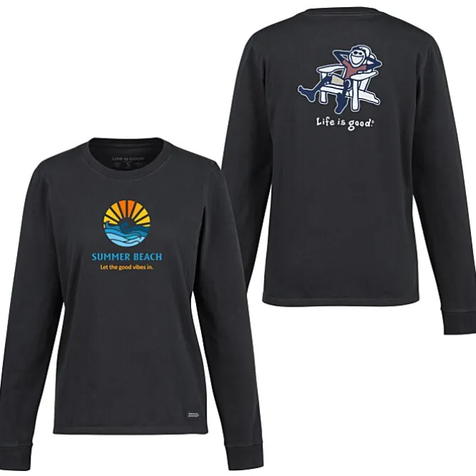Life is Good Crusher Long Sleeve Tee - Ladies' - Full Color - Adirondack