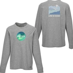 Life is Good Crusher Long Sleeve Tee - Men's - Full Color - Mountains
