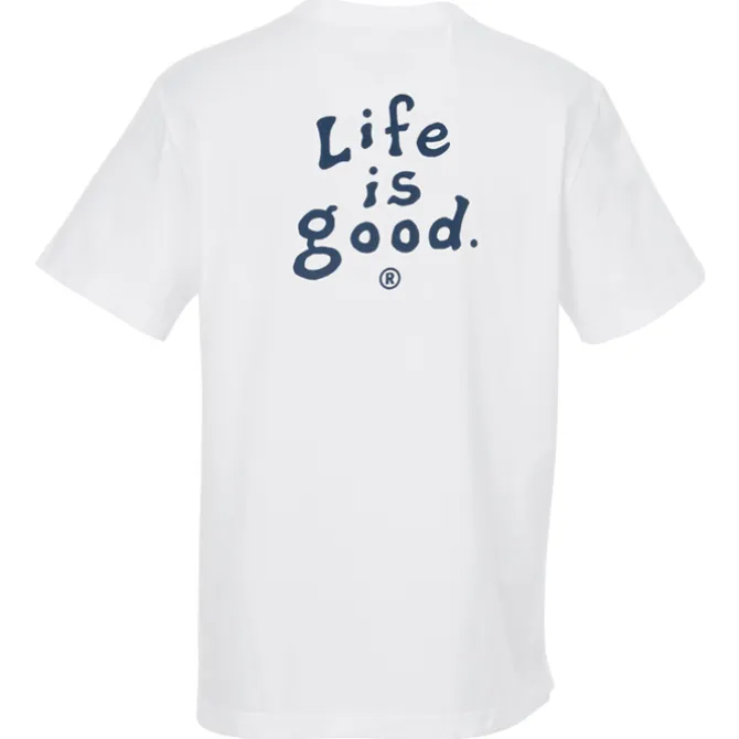 Life is Good Crusher Tee - Men's - Full Color - White - LIG