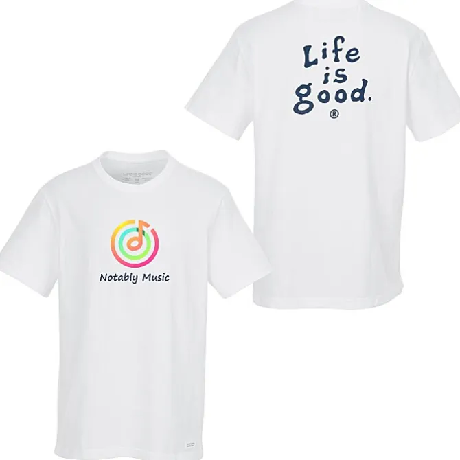 Life is Good Crusher Tee - Men's - Full Color - White - LIG
