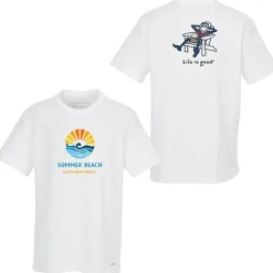 Life is Good Crusher Tee - Men's - Full Color - White - Adirondack