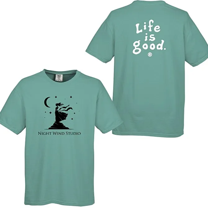 Life is Good Garment-Dyed Tee - Screen - Colors - LIG