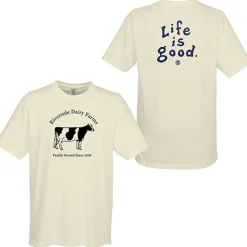 Life is Good Garment-Dyed Tee - Screen - White - LIG