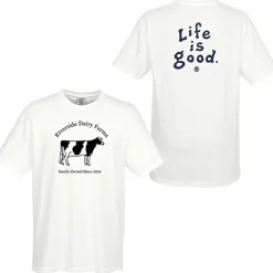 Life is Good Garment-Dyed Tee - Screen - White - LIG
