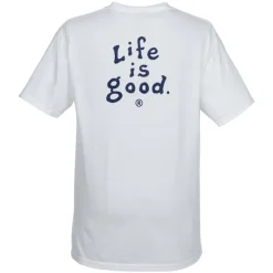 Life is Good Garment-Dyed Tee - Screen - White - LIG