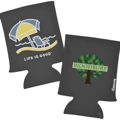 Life is Good Koozie® Can Cooler - Full Color - Beach Umbrella