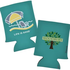 Life is Good Koozie® Can Cooler - Full Color - Beach Umbrella