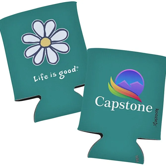 Life is Good Koozie® Can Cooler - Full Color - Daisy