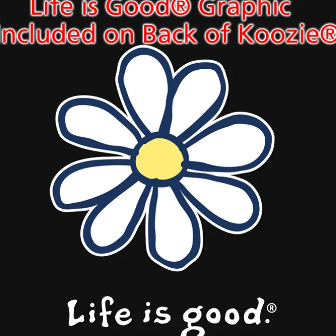 Life is Good Koozie® Can Cooler - Full Color - Daisy