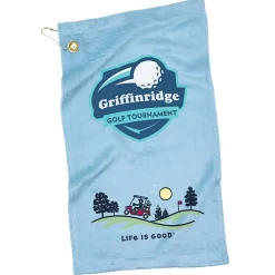 Life is Good Microfiber Velour Golf Towel
