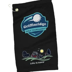Life is Good Microfiber Velour Golf Towel