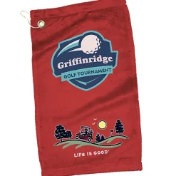 Life is Good Microfiber Velour Golf Towel