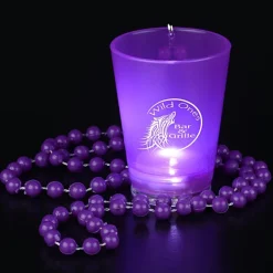 Light-Up Shot Glass on Beaded Necklace - 2 oz. - 24 hr