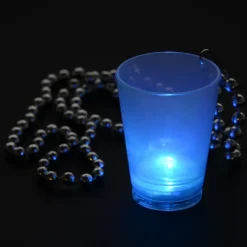 Light-up Shot Glass on Beaded Necklace - 2 oz - Multi