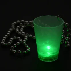 Light-up Shot Glass on Beaded Necklace - 2 oz. - Multi - 24 hr