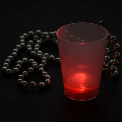 Light-up Shot Glass on Beaded Necklace - 2 oz. - Multi - 24 hr