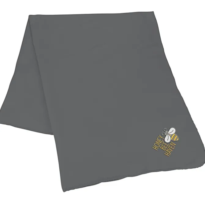 Lightweight Soft Fleece Blanket - Embroidered
