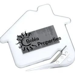 Magnetic House Shaped Letter Slitter - Translucent