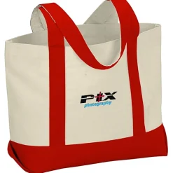 Marketplace Snap Closure Tote Bag - Embroidered